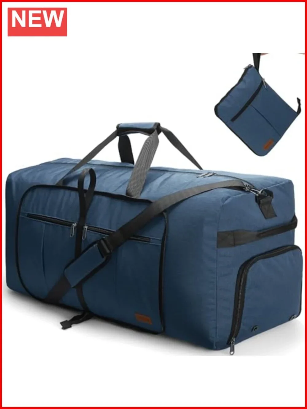 Foldable Waterproof Travel Duffel Bag with Shoe Compartment 120L